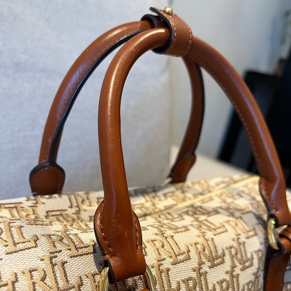 Ralph Lauren Kaden Monogram Jacquard Medium Satchel - Picture 10 of 13